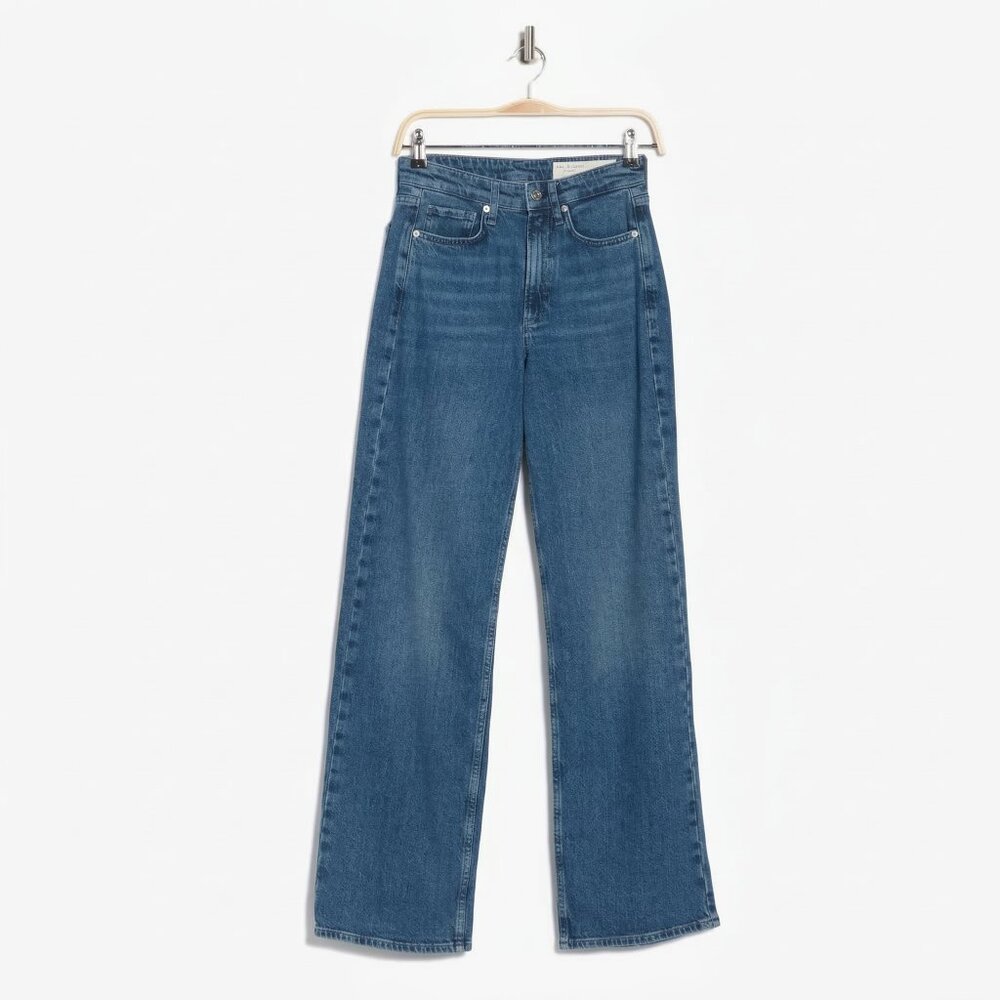Rag & Bone Lori Mid Rise Wide Leg Jeans Medium Wash Size 26 NEW WITH TAGS - Picture 2 of 4